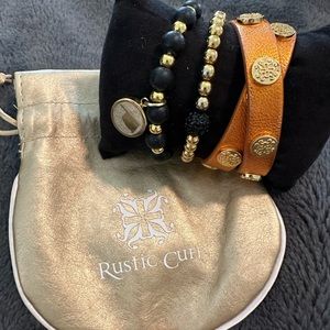Rustic Cuff Bracelet Set - Oklahoma State